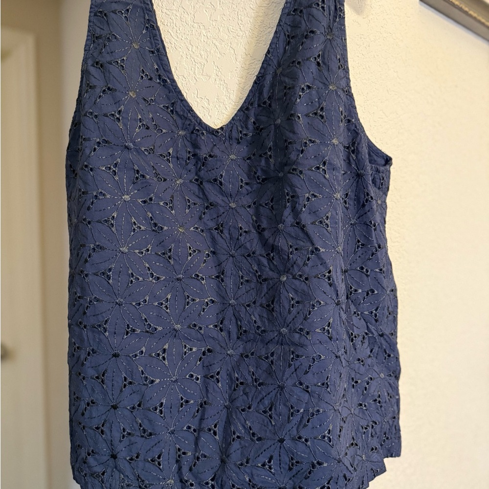 Elegant Blue Sleeveless Top